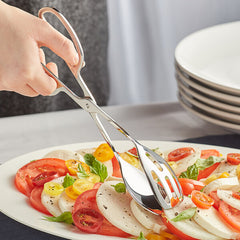 Acopa 9 3/4" 18/8 Stainless Steel Scissor Tongs with Smooth Edge