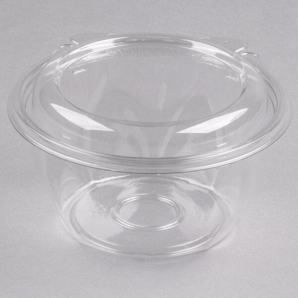 Dart SafeSeal 16 oz. Plastic Tamper-Resistant, Tamper-Evident Bowl with Dome Lid - 240/Case